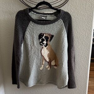 Wooden Ships Boxer Sweater in Gray and Brown